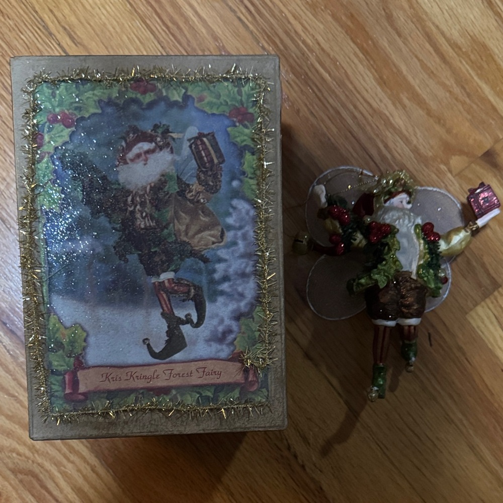 Vintage Kris Kringle Forest Fairy Box and Collectible Fairy Ornament